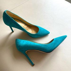 Sam Edelman Blue Suede Heels